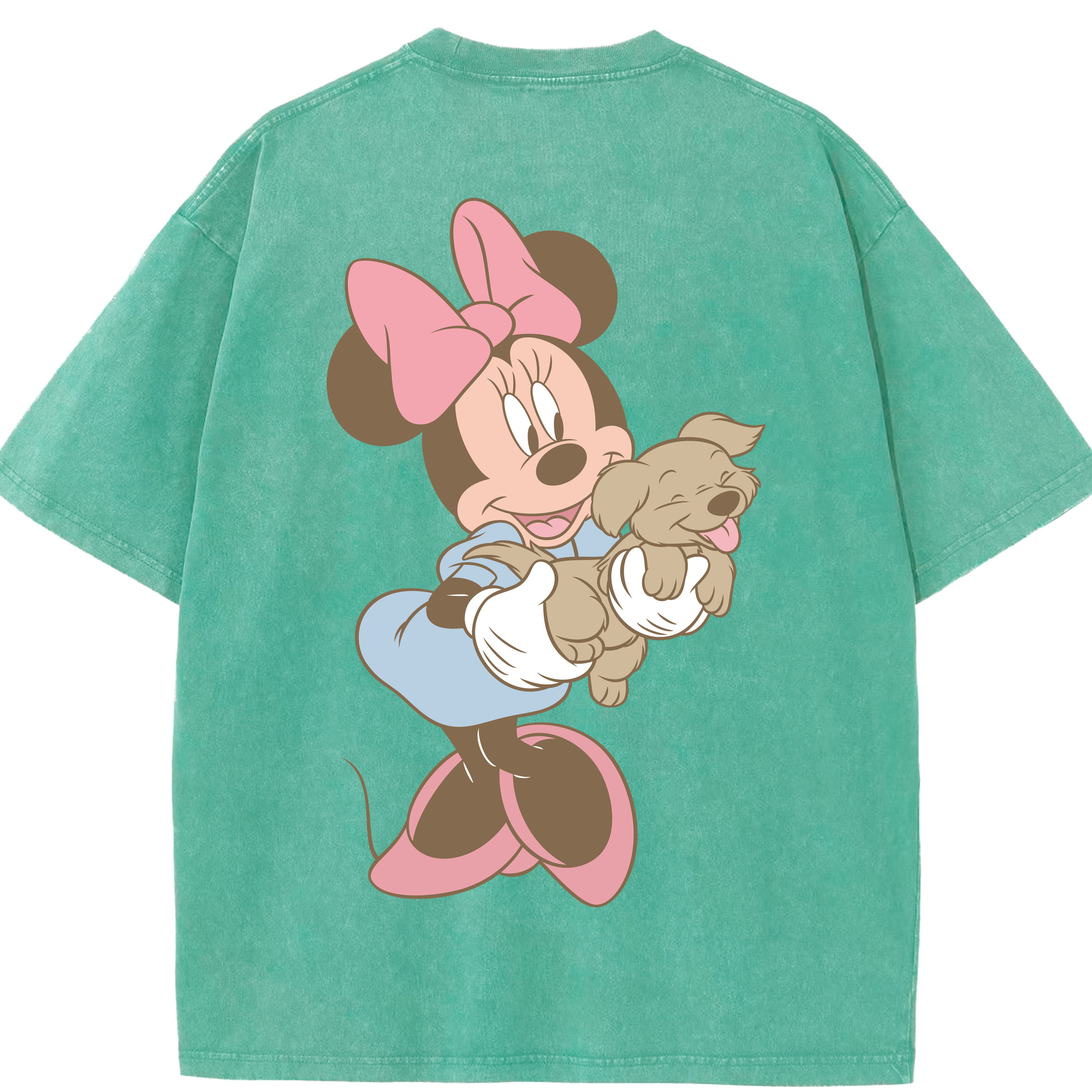 （画像用） ミッキーマウス Mickey Mouse 綿100% ヴィンテージ風 半袖Tシャツ（背面プリント）